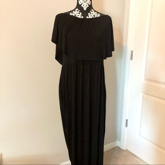 Lilbetter Women’s Off Shoulder Ruffle Party Dresses Side Split Maxi Dress 2XL - Picture 9 of 10